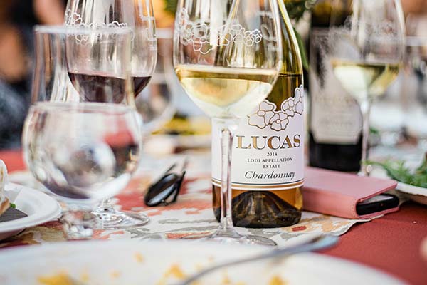 Chardonnay at Lucas Winery winermaker dinner